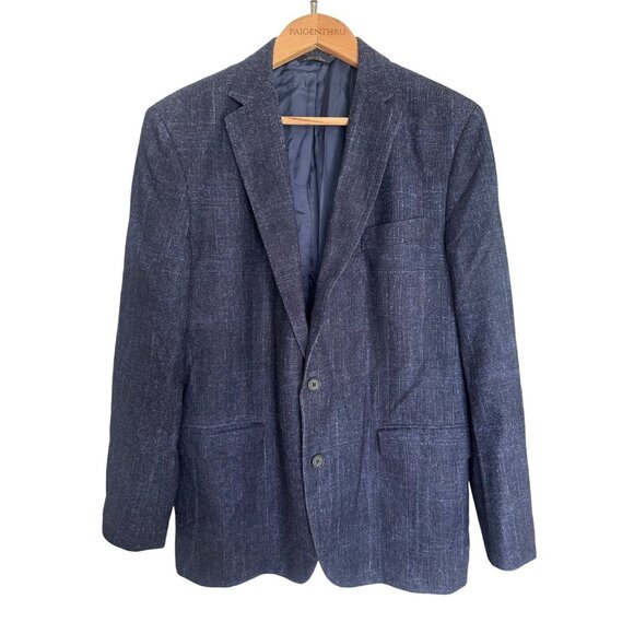 Brooks Brothers 1818 Men's 44R Navy Classic Fit Wool-Silk Sport Coat Preppy - Picture 1 of 11